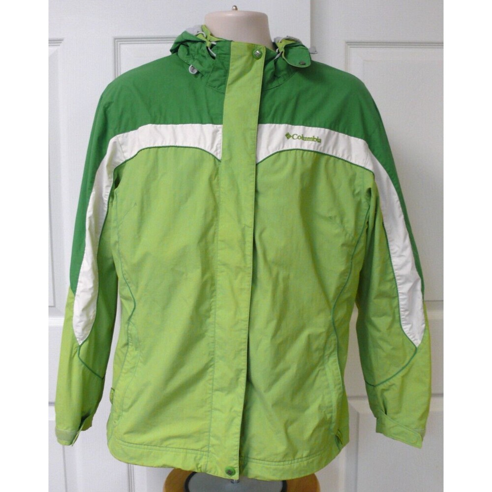 Columbia Interchange Jacket coat Long Sleeve Hood waterproof NO FLEECE LAYER LG